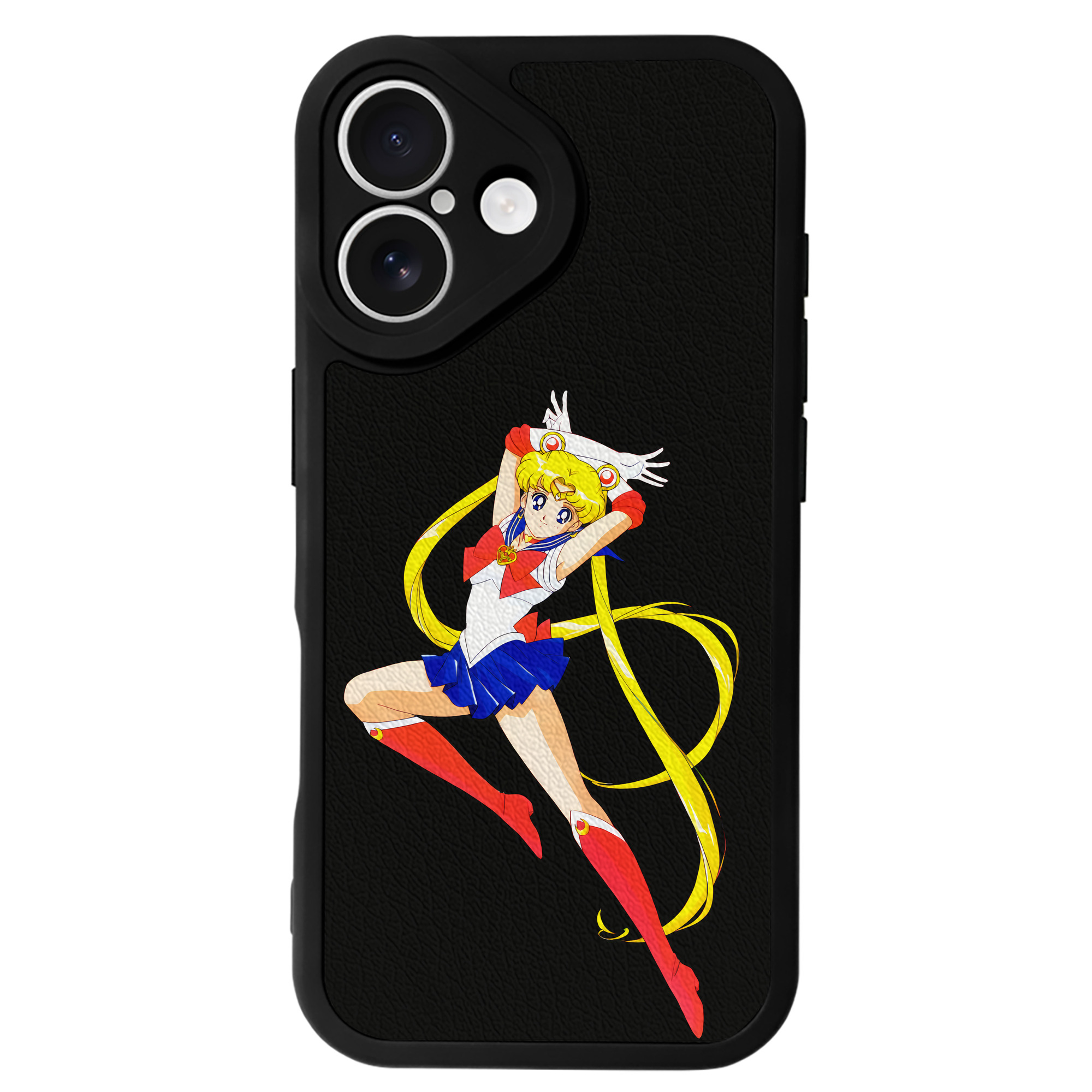 （画像用） 美少女戦士セーラームーン 月野 うさぎ つきの うさぎ Sailor Moon Tsukino Usagi 【iPhone 16シリーズ対応】シリコンスマホケース（レザー調） 材質：シリコン